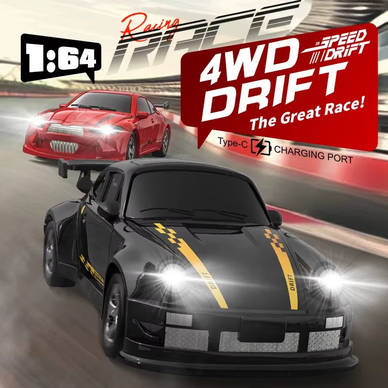 1/64 4WD Rc Drift Car 2.4G Full Scale 4WD Remote Control Vehicle Children'S Toys for Boys Birthday Gifts Mini Drift Cars Toys