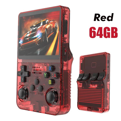 128G R36S Retro Handheld Video Game Console Linux System 3.5 Inch IPS Screen R35S Pro Portable Pocket Video Player 64GB Games