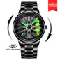  Steel Strap Spinning Luminous Car Wheel Watch Collection 1