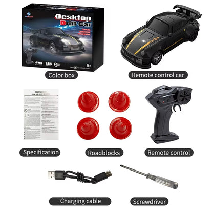 1/64 4WD Rc Drift Car 2.4G Full Scale 4WD Remote Control Vehicle Children'S Toys for Boys Birthday Gifts Mini Drift Cars Toys