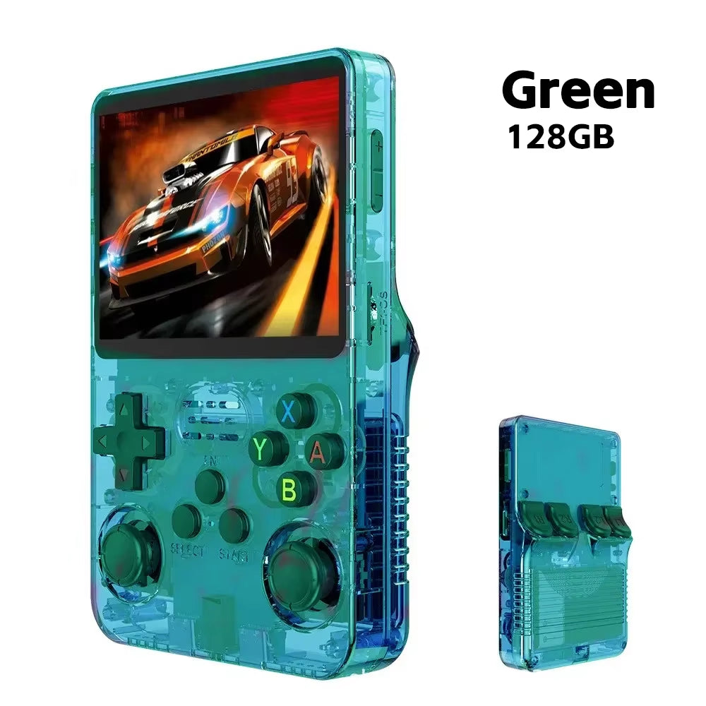 128G R36S Retro Handheld Video Game Console Linux System 3.5 Inch IPS Screen R35S Pro Portable Pocket Video Player 64GB Games
