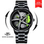 Steel Strap Spinning Luminous Car Wheel Watch Rotate 360° Watch Collection 2