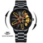 Steel Strap Spinning Luminous Car Wheel Watch Rotate 360° Watch Collection 2